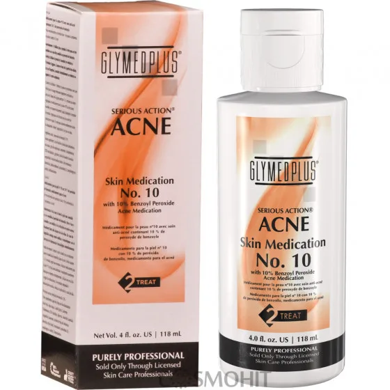 GlyMed Plus Serious Action Skin Medication No. 10 - Лікування акне і постакне №10 з 10% перекисом бензоїлу
