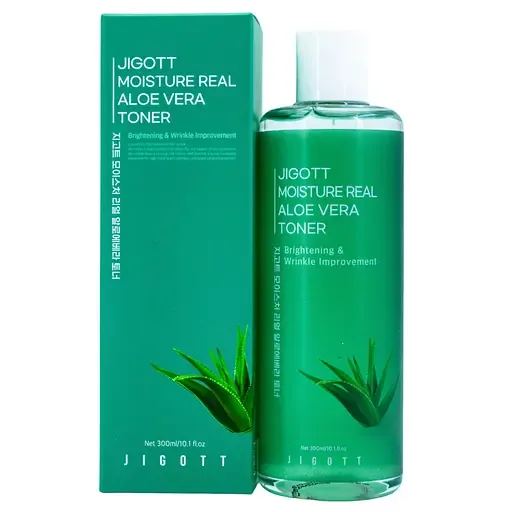 Тонер для обличчя Jigott Moisture Real Aloe Vera Toner Алое, 300 мл