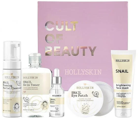 Hollyskin Snail Smart Care Maxi Set - Подарунковий набір для обличчя з муцином равлика