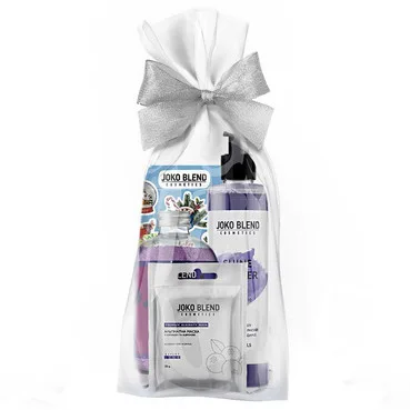 Подарунковий набір Joko Blend Purple Space Set (powder/bath/200g + mask/20g + gel/260ml + sticker)