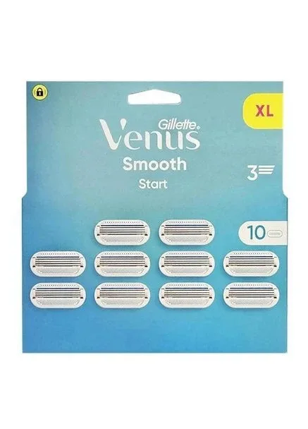 Змінні картриджі для гоління (леза касети) жіночі START 10 шт Gillette Venus Smooth (403255319)
