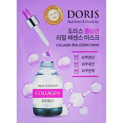Тканинна маска для обличчя із колагеном Jigott Doris Collagen Real Essence Mask, 25 мл