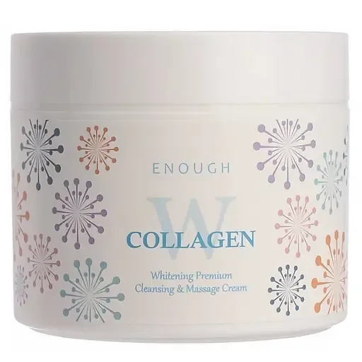 Очищаючий масажний крем для обличчя Enough W Collagen whitening premium Cleansing & Massage Cream Освітлення, 300 мл