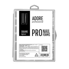 Верхні форми для нарощування нігтів Adore Professional Pro Nail Forms High Arc Square висока арка арочний квадрат з розміткою пр