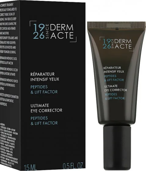 Academie Derm Acte Ultimate Eye Corrector - Відновлюючий коригувальний догляд для очей з пептидами і ліфтинг-фактором