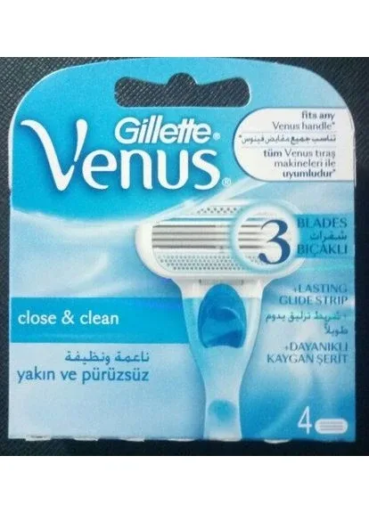 Змінні касети Venus3 (4 шт.) Оригінал Gillette (380796345)