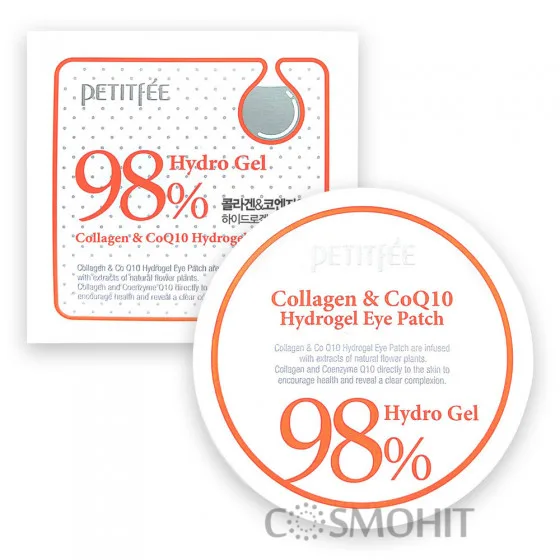 Petitfee & Koelf Collagen&Co Q10 Hydrogel Eye Patch - Гідрогелеві патчі для очей з колагеном та коензимом