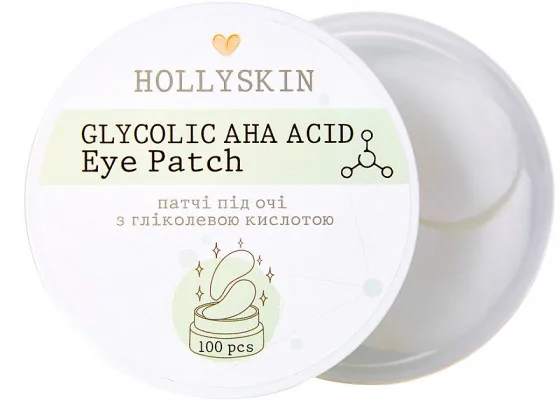 Hollyskin Glycolic AHA Acid Eye Patch - Тканинні патчі під очі з гліколевою кислотою
