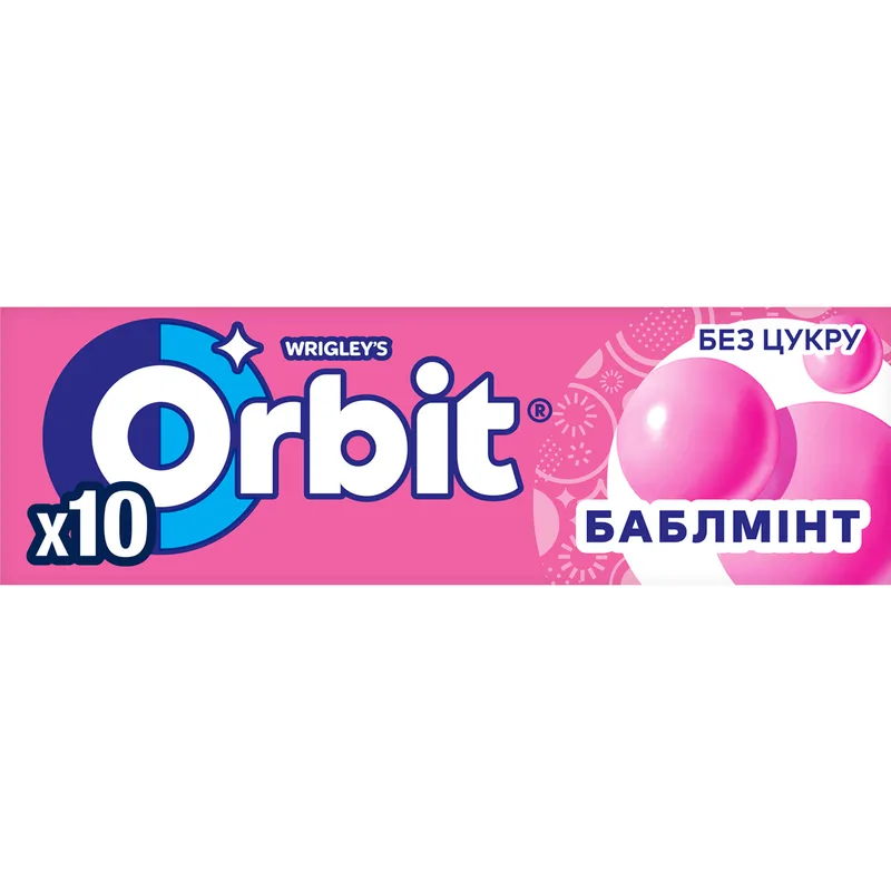 Жувальна гумка ORBIT (Орбіт) Bubblemint (Баблмінт) 10 шт
