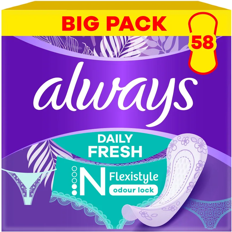 Прокладки щоденні Always Daily Fresh Normal Flexistyle 58 шт.