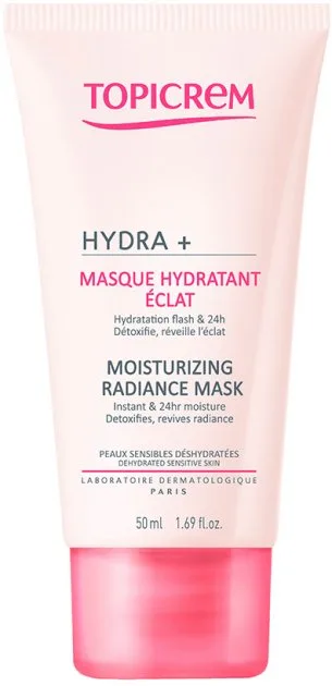 Маска зволожуюча Topicrem Hydra+ Moisturizing Radiance Mask для сяйва шкіри 50 мл