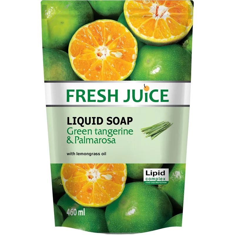 Гель-мило рідке FRESH JUICE (Фреш Джус) Green Tangerine&Palmarosa дой-пак 460 мл