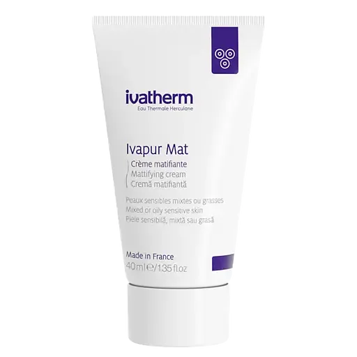 Матуючий крем для жирної та комбінованої шкіри обличчя Ivatherm Ivapur MAT Matifying Cream
