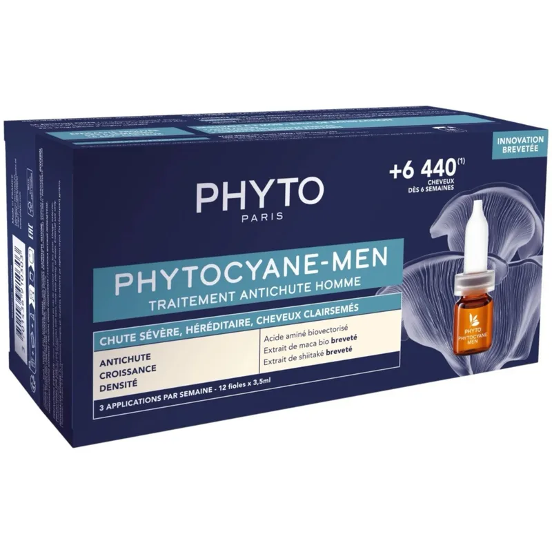 Засіб проти випадання волосся Phyto (Фіто) Phytocyane для чоловіків, 12 шт. х 3,5 мл