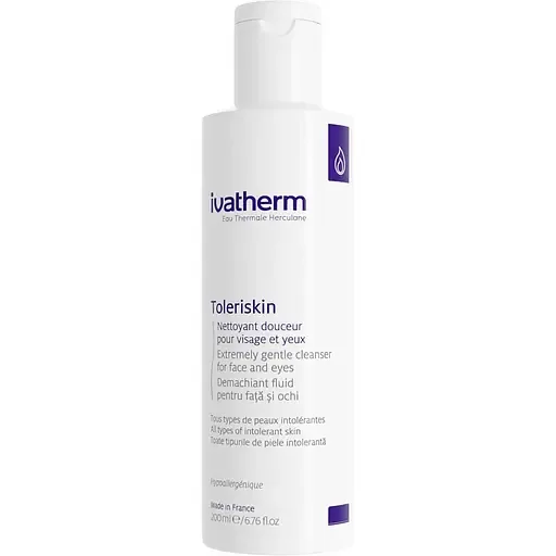 Засіб для очищення обличчя та зняття макіяжу Ivatherm Tolereskin Milk Cleansing Fluid Face & Eyes 200 мл