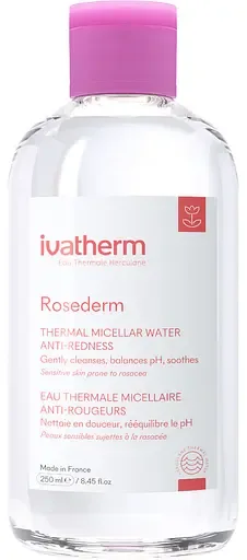 Міцелярний лосьйон Ivatherm Rosederm для шкіри схильної до почервоніннь, 250 мл