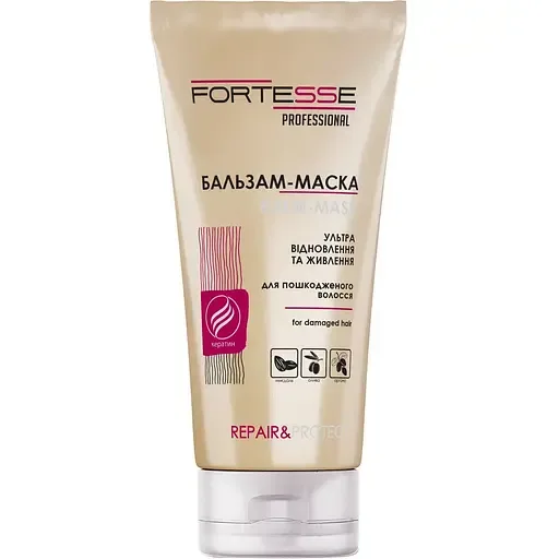 Відновлююча бальзам-маска FORTESSE Repair&Protect для сухого пошкодженого волосся що потребує живлення 200 мл