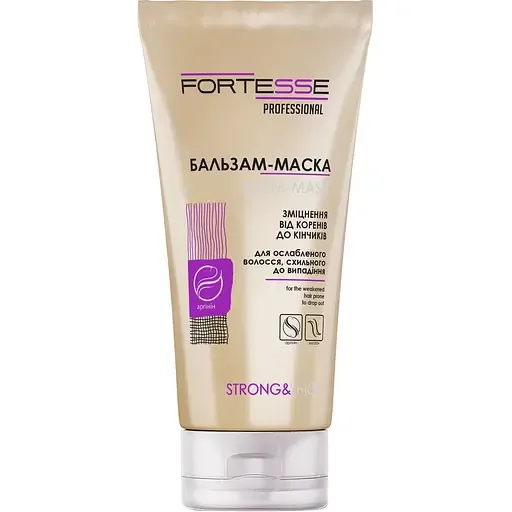 Зміцнююча бальзам-маска FORTESSE Strong&Thick для ослабленого волосся схильного до випадіння 200 мл