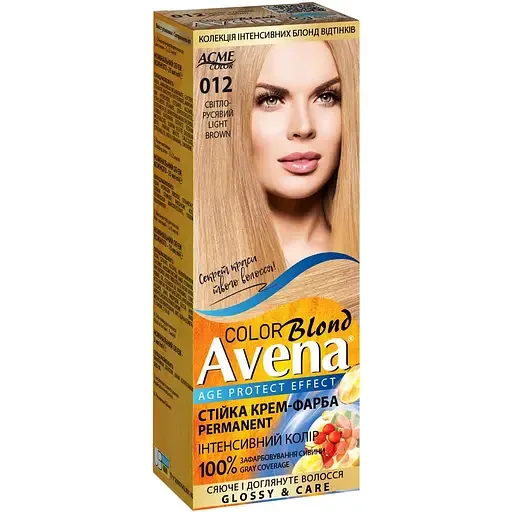 Cтійка крем-фарба для волосся Avena Blond Color світло-русявий 12 138 мл