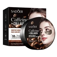 Гідрогелеві патчі з кофеїном та колагеном SADOER Caffeine+Сollagen Firm Noirish Eye Mask, 60 шт (6973098899198)