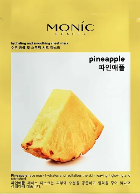 Тканинна маска з екстрактом ананаса, 25 мл, 5061010291760 Monic Beauty (407348666)