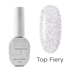 Світловідбивний топ Saga Fiery Top без липкого шару для манікюру 10 мл