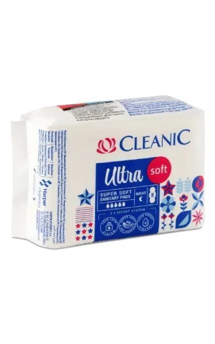 Прокладки гігієнічні Cleanic Soft Ultra нічні 8 шт