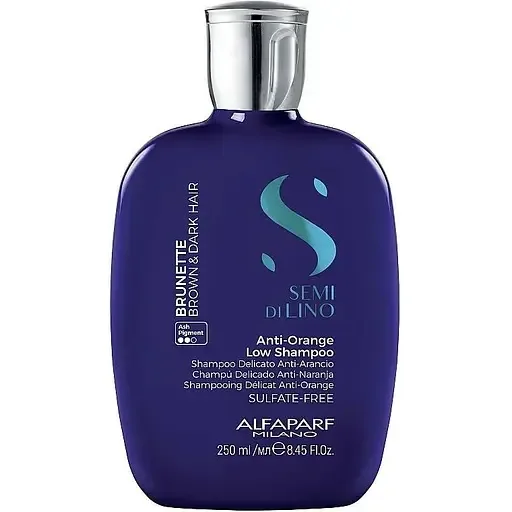 Шампунь для каштанового та темного волосся Alfaparf Milano Semi Di Lino Brunette Anti-Orange Low Sulfate Free Shampoo 250 мл