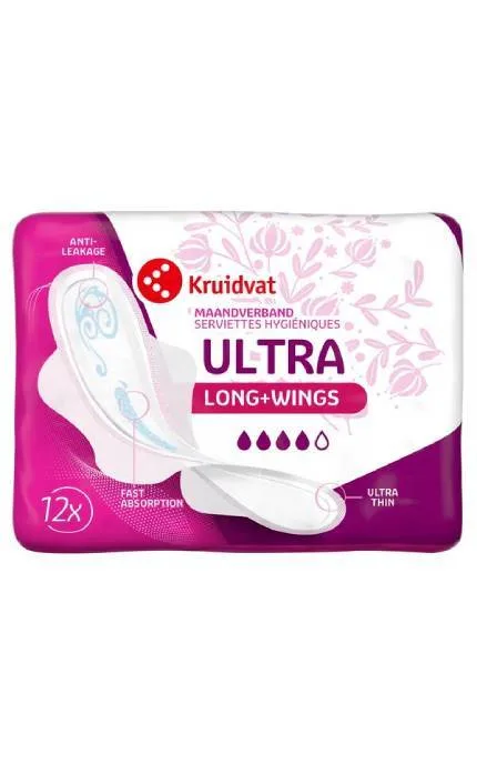Прокладки жіночі гігієнічні Kruidvat Ultra Long Plus 12 шт