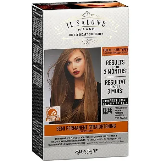 Набір для випрямлення волосся IL Salone Milano Semi Permanent Straightening, шампунь + крем + маска