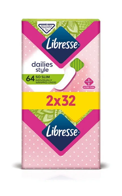 Прокладки жіночі щоденні Libresse DailyFresh Normal ультравідтіноккі 64 шт