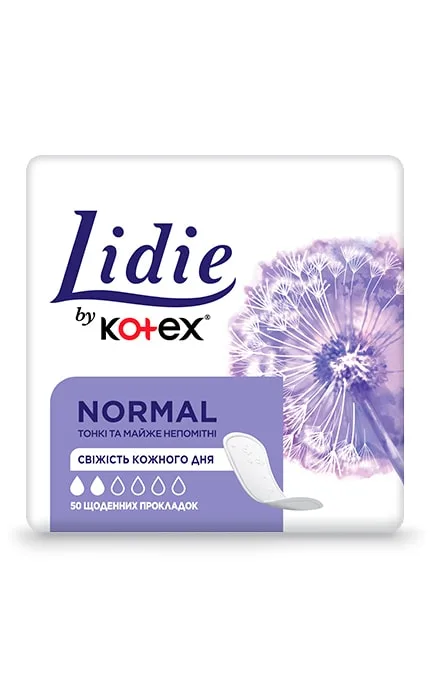 Прокладки жіночі щоденні Lidie by Kotex Normal відтіноккі 50 шт