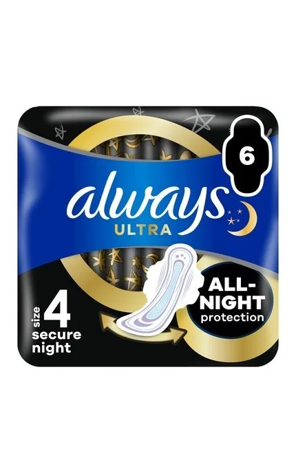 Прокладки нічні Always Ultra Secure Night 6 шт
