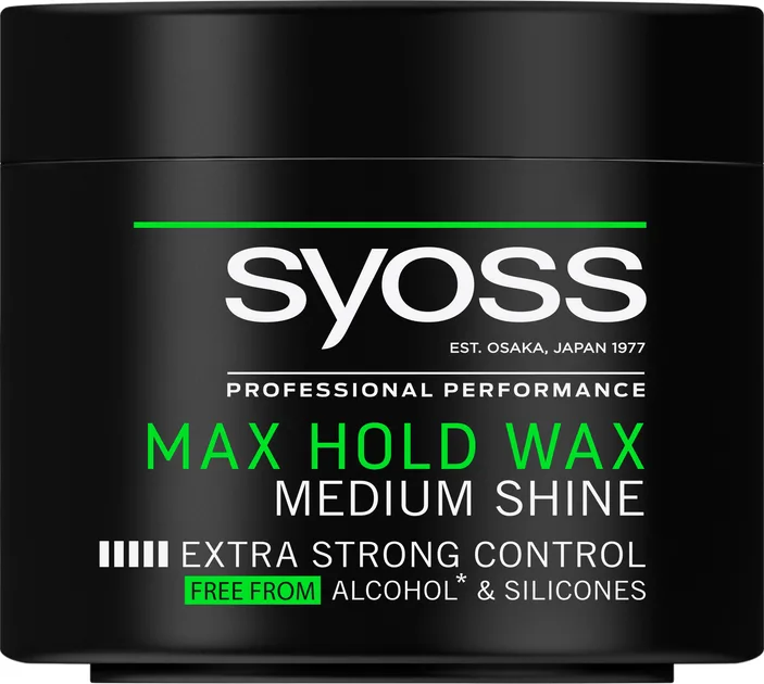 Віск syoss Max Hold для укладання гладкого, блискучого волосся Фіксація 5, 150 мл