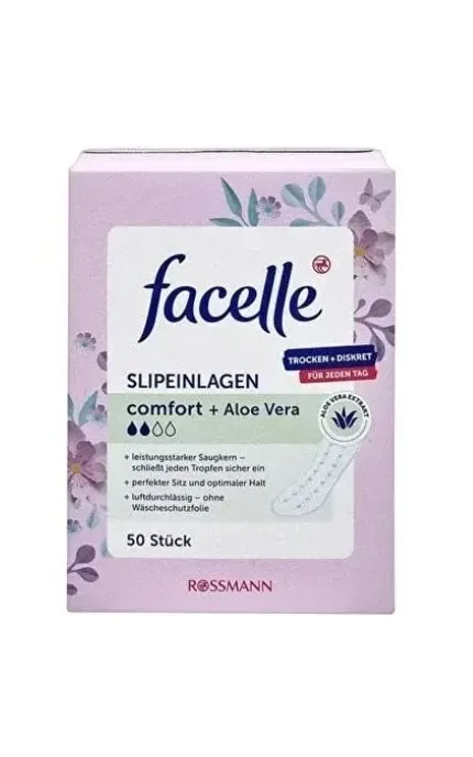 Прокладки жіночі щоденні Facelle Normal aloe vera 50 шт
