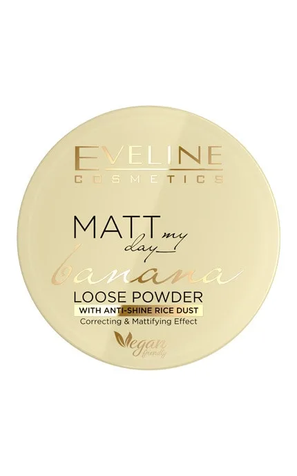 Матуюча розсипчаста пудра Eveline Matt My Day Loose Powder, відтінок Banana, 6 г (LMKLOOSEPOWB)