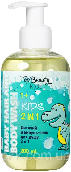 Top Beauty Baby Hair Body Wash 2 in 1 - Шампунь-гель для душу 2 в 1 дитячий для хлопчиків вік 1+