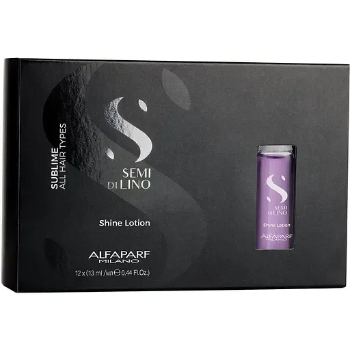 Лосьйон для надання блиску волоссю Alfaparf Milano Semi di Lino Sublime Shine Lotion, 156 мл (12 шт. по 13 мл)