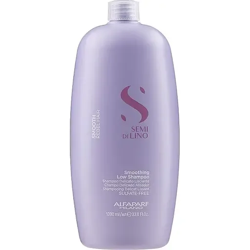 Безсульфатний шампунь для розгладжування волосся Alfaparf Milano Semi Di Lino Smooth Smoothing Low Sulfate Free Shampoo, 1000 мл