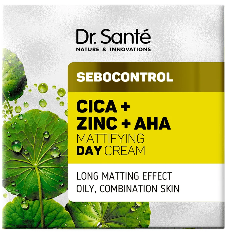 Матуючий денний крем для обличчя Dr.Sante Sebocontrol Цика + Цинк + АНА 50 мл