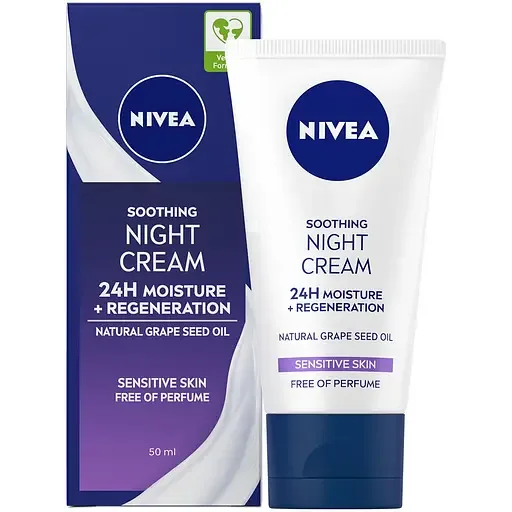 Нічний заспокійливий крем Nivea Інтенсивне зволоження та регенерація 24 години, 50 мл