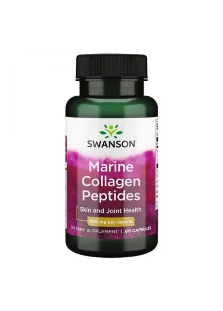 Морський колаген в пептидах, Marine Collagen Peptides 400mg - 60 caps Swanson (330984510)