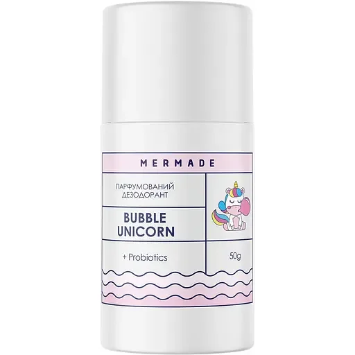 Парфумований дезодорант Mermade Bubble Unicorn, з пробіотиком, 50 г