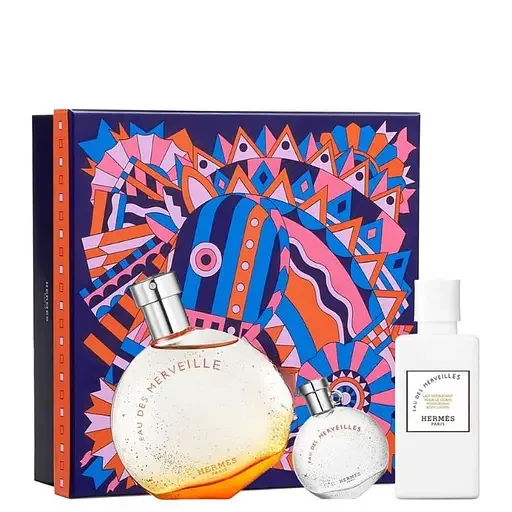 Подарунковий набір Hermes Eau Des Merveilles: туалетна вода, 50 мл + туалетна вода, 7,5 мл + лосьйон для тіла, 40 мл