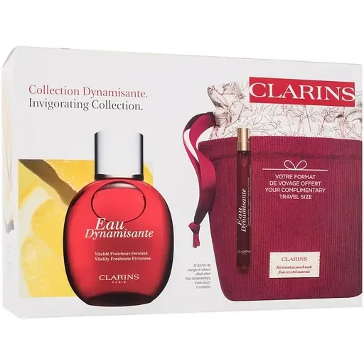 Подарунковий набір Clarins Gift Set Treatment Essence: туалетна вода, 100 мл + теалетна вода, 10 мл + косметичка