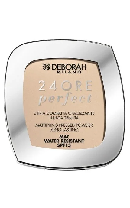 Пудра компактна для обличчя Deborah 24Ore Perfect SPF15 Стійка матуюча