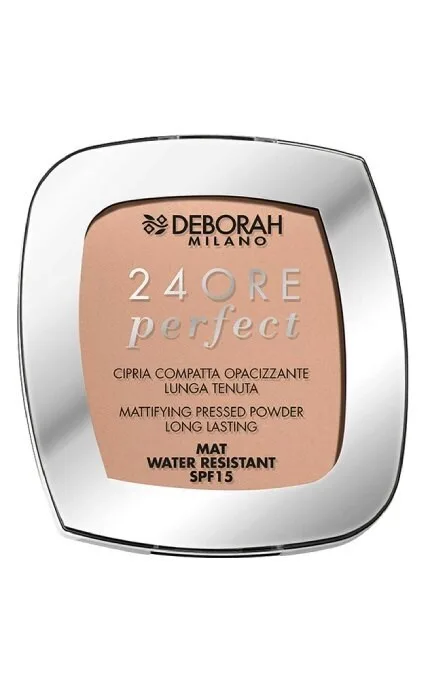 Пудра компактна для обличчя Deborah 24Ore Perfect SPF15 Стійка матуюча 04 Beige 9 г