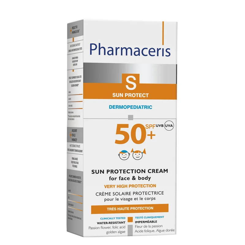 Крем для обличчя та тіла PHARMACERIS (Фармацеріс) сонцезахисний для немовлят та дітей SPF 50+ 125 мл