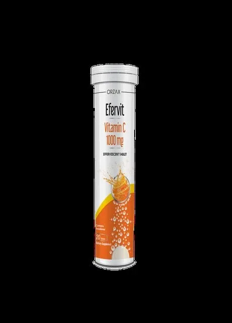 Вітамін С Efervit Vitamin C у шиплячих таблетках, 20 таблеток Orzax (338628457)