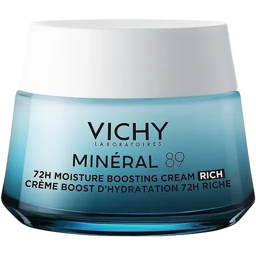 Насичений крем для сухої шкіри Vichy Mineral 89 Rich 72H Moisture Boosting Cream 50 мл